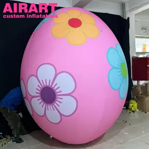 10英尺复活节充气蛋，复活节粉色充气蛋，巨型充气彩色蛋
