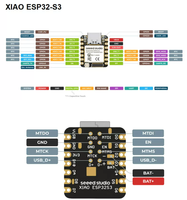 Placa de Desarrollo Seeed Studio XIAO ESP32S3 Sense con Cámara OV3660 de 3MP, WiFi, BLE, Visión Artificial, Micrófono, Módulo IoT