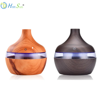 Mini Humidificateur à Effet Bois 300 ml Appareil Électroménager Vente en Gros, Humidificateurs USB Diffuseur d'Arômes Ultrasonique avec Veilleuse