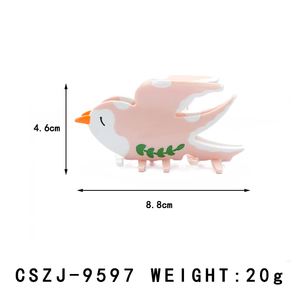 Pinces à cheveux en acétate d'épissage d'oiseau de conception personnalisée de haute qualité accessoires de cheveux personnalisés uniques pour femmes - Product Image 2