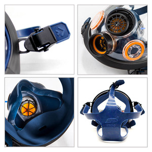 (7PCS) S100X Masker <span class=keywords><strong>Respirator</strong></span> Kimia Masker Wajah Penuh Gas Baru Profesional Berkualitas Tinggi Dapat Digunakan Kembali Dengan Filter - Product Image 4