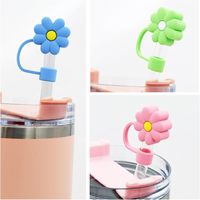 Protège-pailles réutilisable en silicone en forme de fleur pour gobelet Stanley 8-10 mm – Accessoire de boisson mignon, sans BPA, compatible lave-vaisselle, lot individuel
