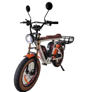 Cargo fat bike elétrico 1000w 44ah 48v, bateria dupla, suspensão completa, entrega rápida, bicicleta elétrica, cargo bike
