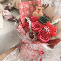Fleurs artificielles 5-6 cm, roses en savon noires et violettes, pour mariage, anniversaire, fête, Saint-Valentin, Noël, bouquet cadeau