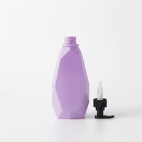 Bouteille en plastique de sérigraphie violette de haute qualité de 500ml personnalisée pour le pulvérisateur de pompe de gel douche de shampooing de lotion vente en gros