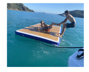 2020 nuevo diseño personalizado Air Dock 6 personas inflable agua <span class=keywords><strong>flotante</strong></span> isla plataforma - Product Image 1