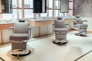 Bán Sỉ Ghế Cắt Tóc Màu Xám Ghế Salon Nội Thất Thương Mại Ghế Cắt Tóc Thiết Bị Làm Đẹp Làm Tóc - Product Image 2