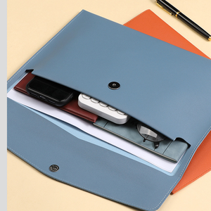 PU da tập tin thư mục tài liệu chủ tập tin phong bì danh mục đầu tư không thấm nước với Snap Nút đóng cửa - Product Image 3