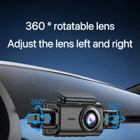 Caméra de Voiture Dashcam WiFi 360 Multifonction avec Enregistrement Avant et Arrière, 4 Canaux FHD 1080p, 4 Lentilles, Moniteur de Stationnement pour Taxi et Vision Nocturne