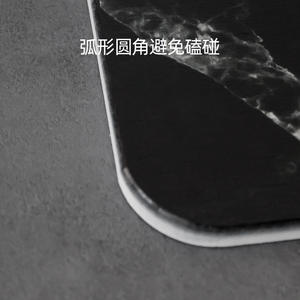 แผ่นรองอาบน้ำดินไดอะตอมเมียส์ลายหินอ่อนสีดำทรงสี่เหลี่ยมผืนผ้า ดูดซับน้ำได้ดี กันลื่น แห้งเร็ว สไตล์นอร์ดิก - Product Image 2