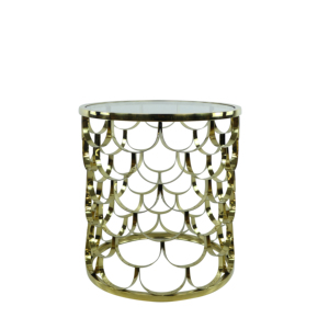 Đồ nội thất phòng khách hiện đại Vòng tròn dây thép Bàn cà phê thủy tinh - Product Image 1