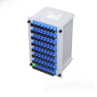 1x64 1x32 1x16 1x8 1x4 1x2 SC APC UPC LGX kotak jenis optical fiber splitter Fiber FTTH jaringan PLC ABS Splitter
