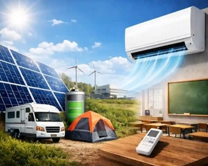 Aire Acondicionado Híbrido Solar Comercial AC/DC, Inverter de Pared, Frío/Calor, para Oficina o Sala de Exposiciones - Product Image 3