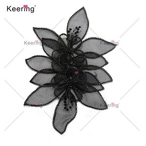 عرس رائع ، 3D الدانتيل زين زهرة بقع الكريستال - Product Image 6