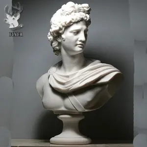 Indoor Outdoor Decoration European stone carving Statue Famous Western White Marble Male Bust Sculpture