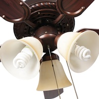 Ventilateur de luxe décoratif sans bruit pour chambre d'hôtel, ampoule électrique de 42 pouces, ventilateur de plafond pour climatisation