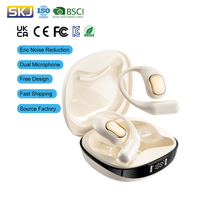 Ows ENC Noise Reduction Earphones Wireless Open Ear Sport Headphones Earhook Wireless Bluetooth 5.3 Earbuds Headsets