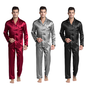 <span class=keywords><strong>Pyjama</strong></span> <span class=keywords><strong>en</strong></span> <span class=keywords><strong>soie</strong></span> démêlante pour hommes, vêtements de nuit Sexy, Style moderne, Satin doux et confortable, bonne qualité/ODM - Product Image 3