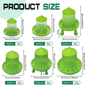 2kg màu xanh lá cây gà <span class=keywords><strong>Feeder</strong></span> và người uống tự động gà <span class=keywords><strong>Feeder</strong></span> công suất lớn gia cầm người uống cho gà - Product Image 2