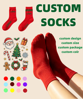 Chaussettes de Noël jetables rouges douillettes et chaudes pour hommes, anti-bactériennes, avec logo personnalisé ODM, idéales pour les cadeaux - Grande Vente des Fêtes