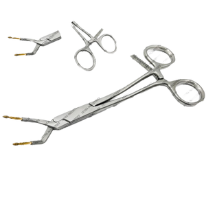 Pinza manual Keramo Grip de 14.5 cm, con punta curva para coronas, de acero inoxidable, con mandíbula de diamante, certificación CE General - Product Image 1
