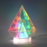 Lampe Magique Créative Colorée 3D Acrylique Lampe Veilleuse Cube Lampe De Table Pour La Décoration De Chambre