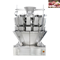 Machine d'emballage de remplissage de mesure de viande de volaille tranchée pesage automatique 14 têtes peseur de viande