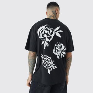 T-shirt pour homme de haute qualité 100% coton, coupe classique, couleur unie, tissu lourd 220g, anti-rétrécissement - Product Image 1