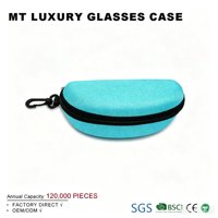 Étui à lunettes portable MT, léger, haut de gamme, rectangulaire, imprimé, en EVA rigide avec fermeture éclair, personnalisable, vente en gros