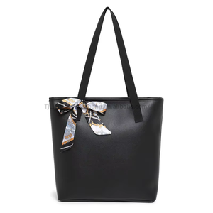 New Arrive Luxury Brand Designer Pu One-Shoulder <b>Tote</b> Bag <b>Zip</b> Large Capacity Scarf Decorated Trending Handbags for Tanjing - Product Image 1