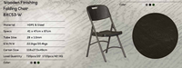 Vente en gros en usine Chaise pliante en plastique HDPE de haute qualité avec texture en bois pour intérieur et extérieur