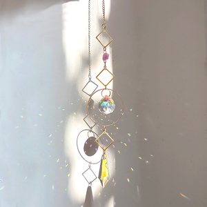 Atrapasoles de Cristal al por Mayor, Atrapasoles de Cristal Dorado y Plateado, Campanas de Viento de Cristal, Atrapasoles de Cristal para Decoración - Product Image 5