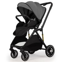 Poussette de luxe pliable pour nouveau-né avec siège réversible et cadre en aluminium, idéale pour les bébés de 0 à 36 mois