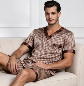 <b>Custom</b> Men's Cotton <b>Pajamas</b> Luxury Sleepwear Loungewear OEM <b>Manufacturer</b> Factory Private Label Wholesale Supplier - Product Image 2