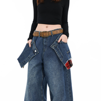 Jeans baggy pour femme et homme, jeans à jambe large taille haute, pantalon en denim tendance boyfriend, vêtements streetwear vintage