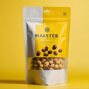 Tùy chỉnh in Ziplock đứng lên túi dây kéo hạt nhựa bao bì thực phẩm Túi Mylar với cửa sổ rõ ràng - Product Image 2