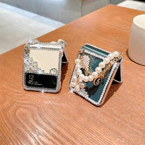 หรูหรา 3D Handmade ประกายเพชรโทรศัพท์มือถือสําหรับ <span class=keywords><strong>Samsung</strong></span> <span class=keywords><strong>Z</strong></span> <span class=keywords><strong>Flip</strong></span> 5 4 <span class=keywords><strong>3</strong></span> ฝาครอบพับโปร่งใส - Product Image 6