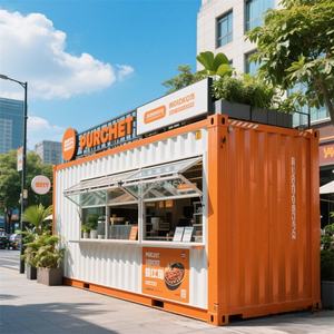 Kiosque de restaurant, café-bar, ou café en conteneur maritime contemporain : design robuste, durable et optimisation de l'espace - Product Image 4