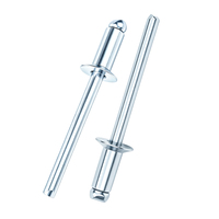 100 rivets aveugles à tête fraisée M2-M6, norme nationale, tout en fer, type ouvert, zingués bleus, anti-corrosion, pour machines