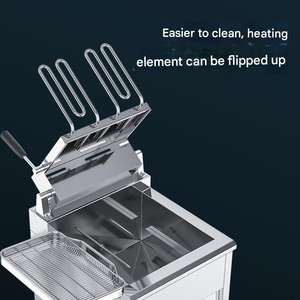 Freidora Eléctrica de Doble Tanque de 20L, Freidora Vertical Comercial Inteligente de Gran Capacidad para <span class=keywords><strong>Pollo</strong></span> - Product Image 5