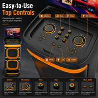 Speaker Karaoke Outdoor Bass Berat Terbaik 2026 Layar Sentuh Koneksi Wifi 5G Speaker Karaoke Nirkabel Portabel untuk Pesta DJ