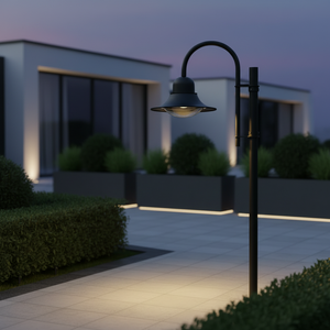 Lampadaires de jardin LED décoratifs modernes, AC IP65, contrôle Dali, à intensité variable, garantie 5 ans, lampadaires en aluminium pour extérieur, CE - Product Image 2