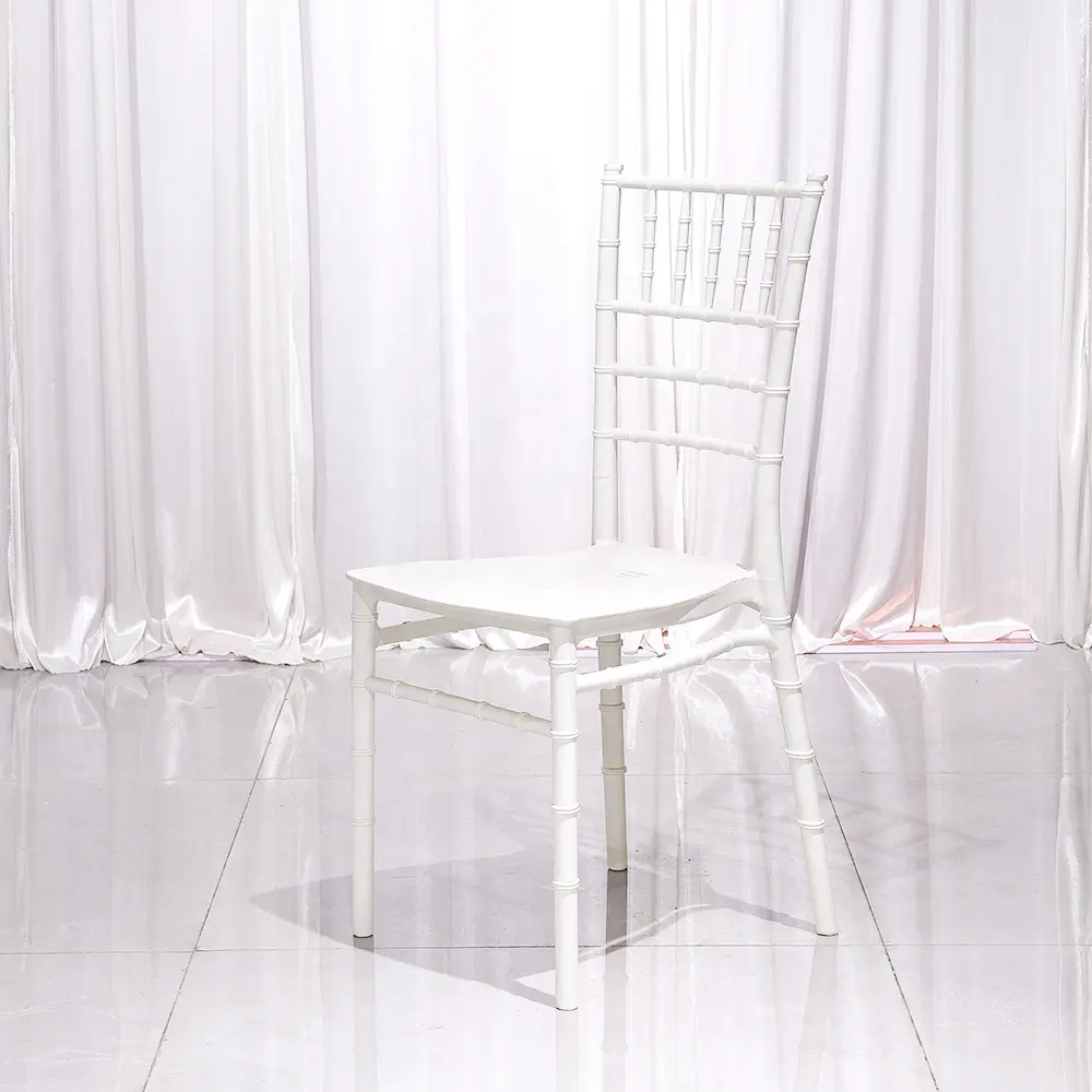 Fornitore di mobili per Hotel Guangdong sedie bianche sedie per eventi di nozze personalizzate con struttura in plastica Tiffany