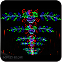 Decoración Navideña de Luces LED 2D de Motivos Fotográficos para Exteriores, Brillante y Hermosa para la Calle Principal, para las Fiestas de Año Nuevo