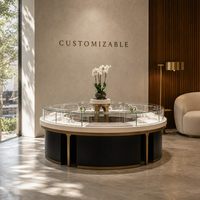 Vitrine à bijoux et présentoir à montres GZowin, écologique et durable, avec éclairage LED, dimensions personnalisables pour les bijouteries