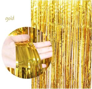 1X2M Métallique Photomaton Tinsel Toile <span class=keywords><strong>De</strong></span> Fond Rideaux Pour Mariage Anniversaire Hollywood Thème Fête et Décoration <span class=keywords><strong>De</strong></span> Festival - Product Image 2