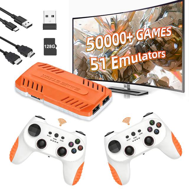 X10 Pro Plug & Play HD TV Game Console 2.4GWireless Dual Controllers Arcade Retro Video Game Family Party Game Console