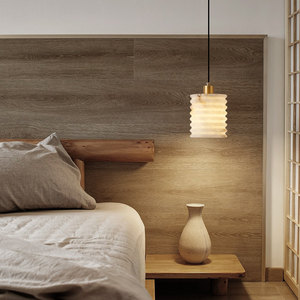 Lustre sophistiqué en albâtre blanc, suspension cylindrique en marbre à bords nettes <span class=keywords><strong>pour</strong></span> chambre, restaurant, bar - Product Image 4