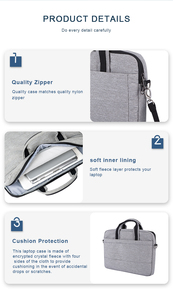 Étui de protection antichoc personnalisé en EVA et polyester pour ordinateur portable 13-15 pouces MacBook <span class=keywords><strong>HP</strong></span>, sac de voyage avec design écologique - Product Image 4