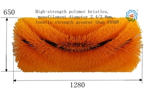 Wholesale Roller Brush Plastic Steel Bristles Broom Cylinder Tube Brush for Cleaning Road Street <strong>Sweeper</strong> - Product Image 3